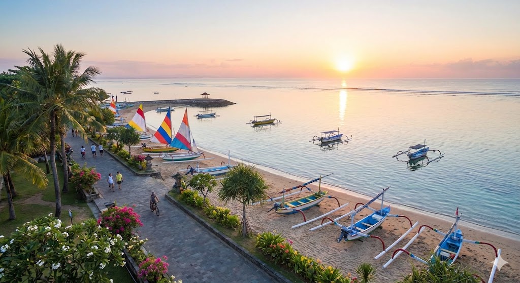 Pantai Sanur: Pagi yang Tenang Tanpa Ombak Besar